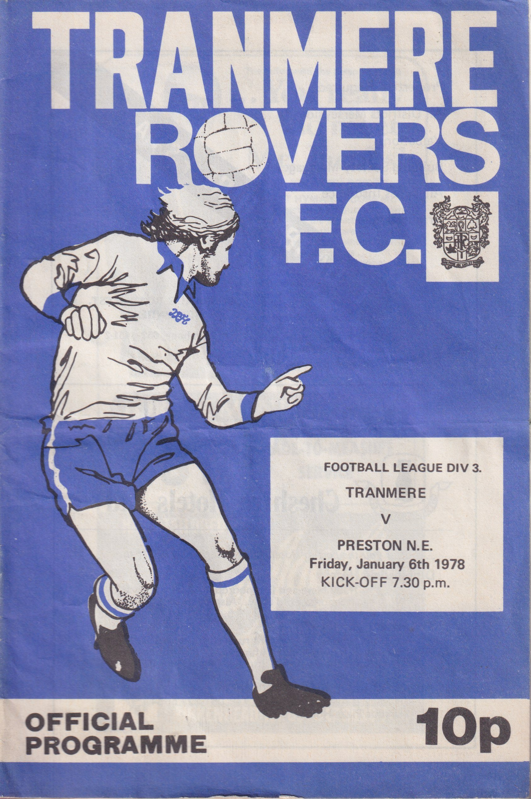 Tranmere Rovers v Bury match programme